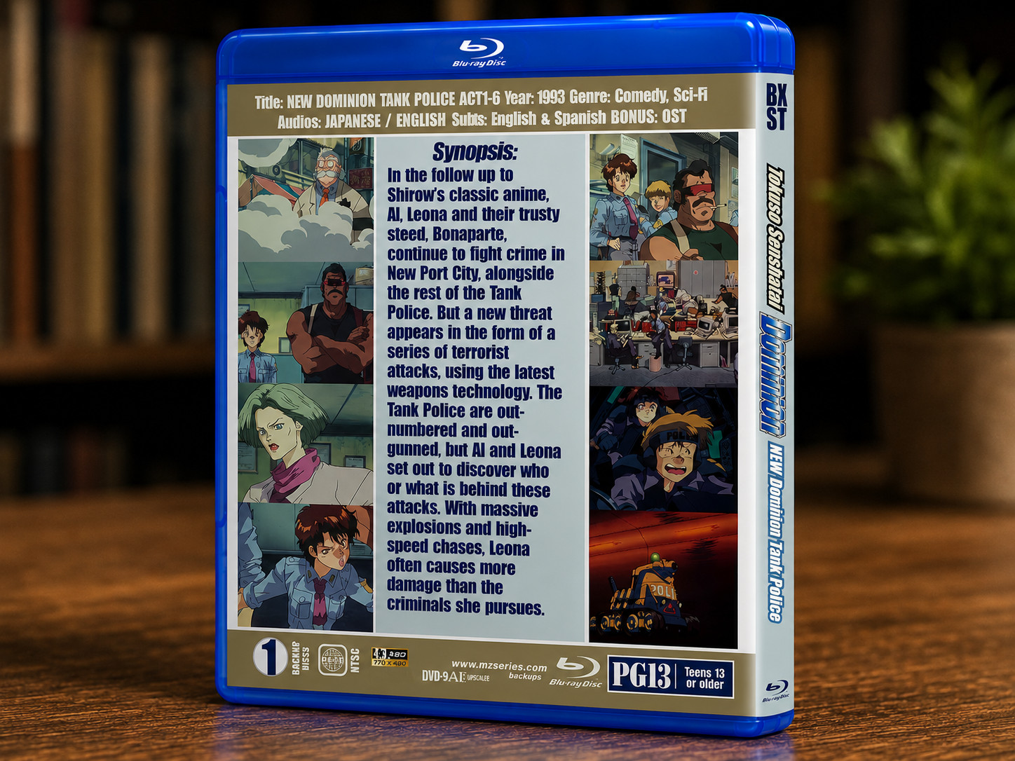New Dominion Tank Police OVA ACT 1-6 BD-R English Dub Japanese Subs
