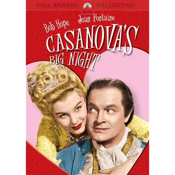 CASANOVA’S BIG NIGHT – comedy / drama classic – DVD – Joan Fontaine – BOB HOPE