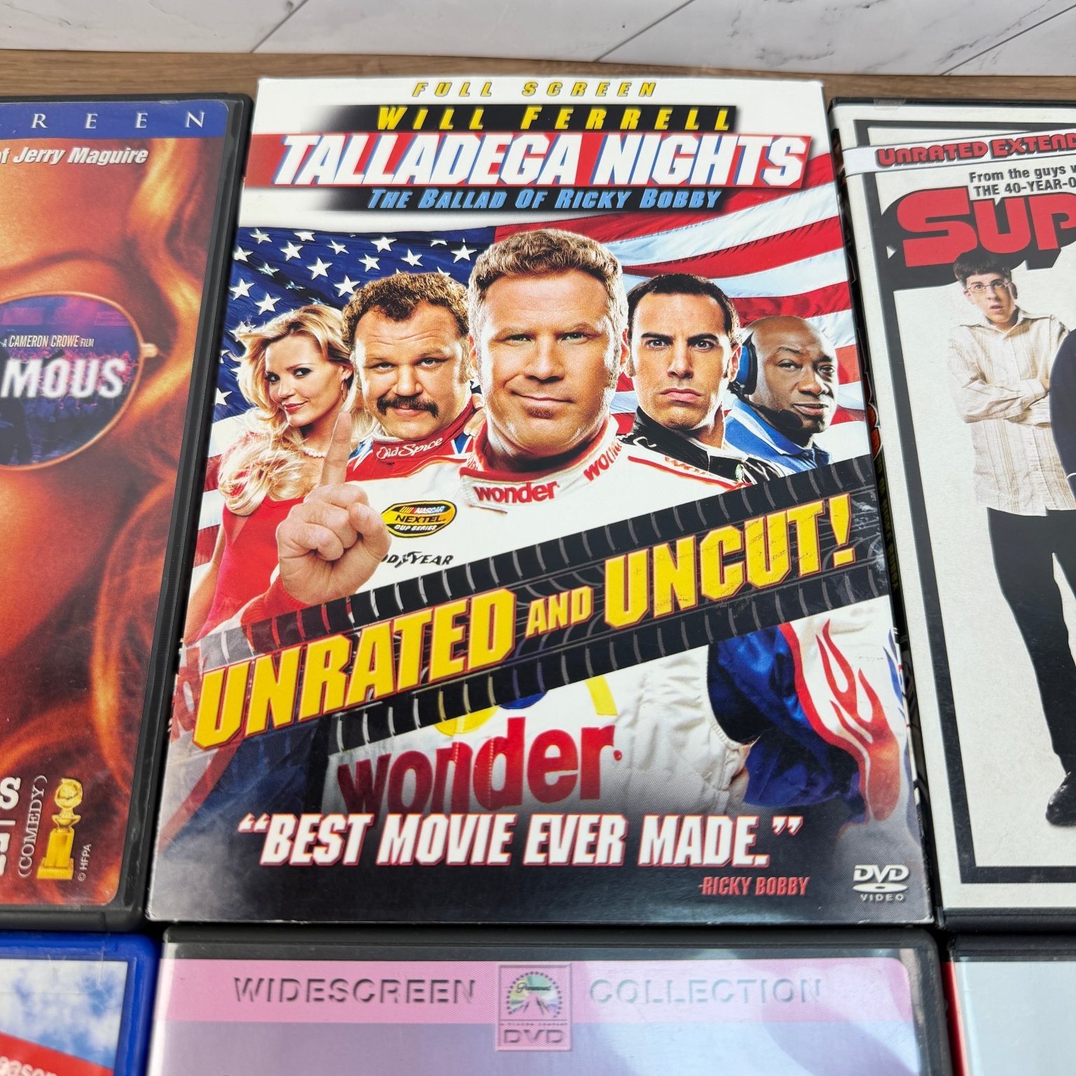 Lot of 6 Comedy DVDs Almost Famous Talladega Nights Superbad Mean Girls & More!