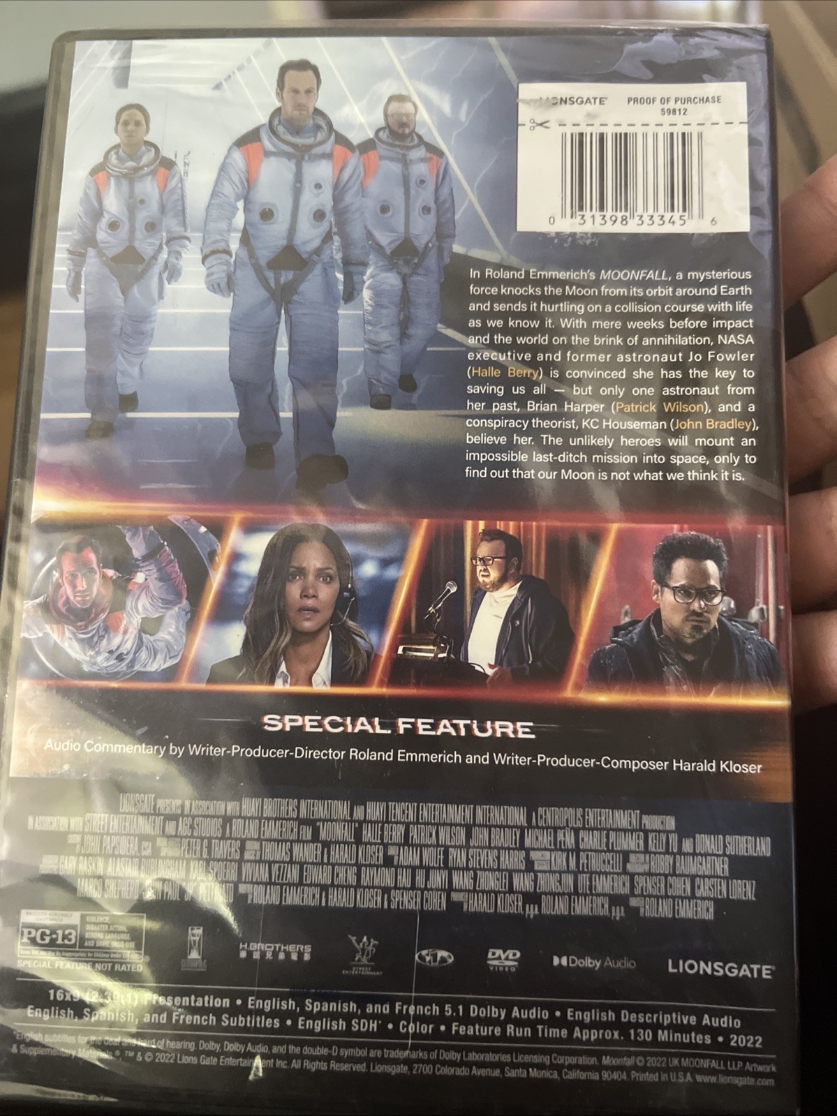 Moonfall (DVD, 2022) Halle Berry, Patrick Wilson, John Bradley, Michael Pena
