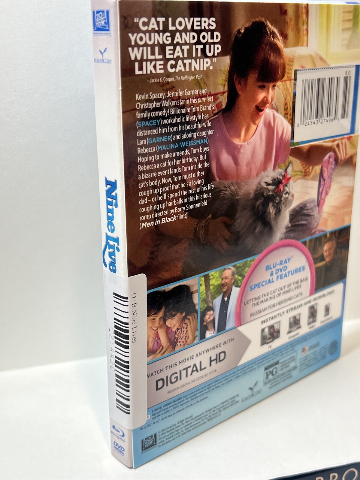 Nine Lives (Blu-ray/DVD Disc, 2016, 2-Disc Set) – Open Item