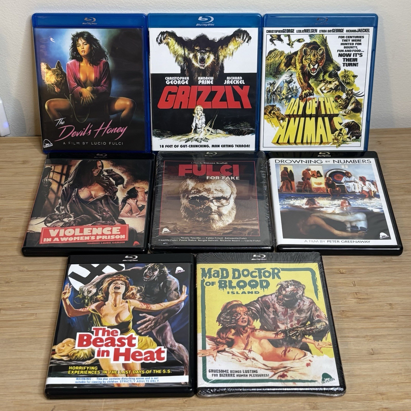 Severin Films Blu-ray Lot – Grizzly The Devils Honey Beast In Heat Fulci
