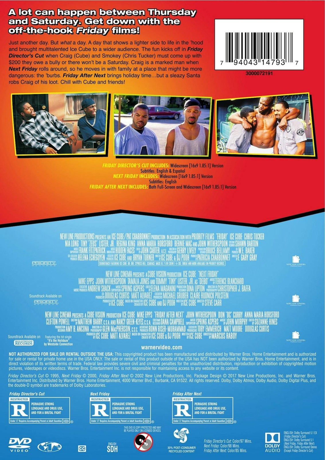 Friday / Next Friday / Friday After Next DVD Mike Epps NEW