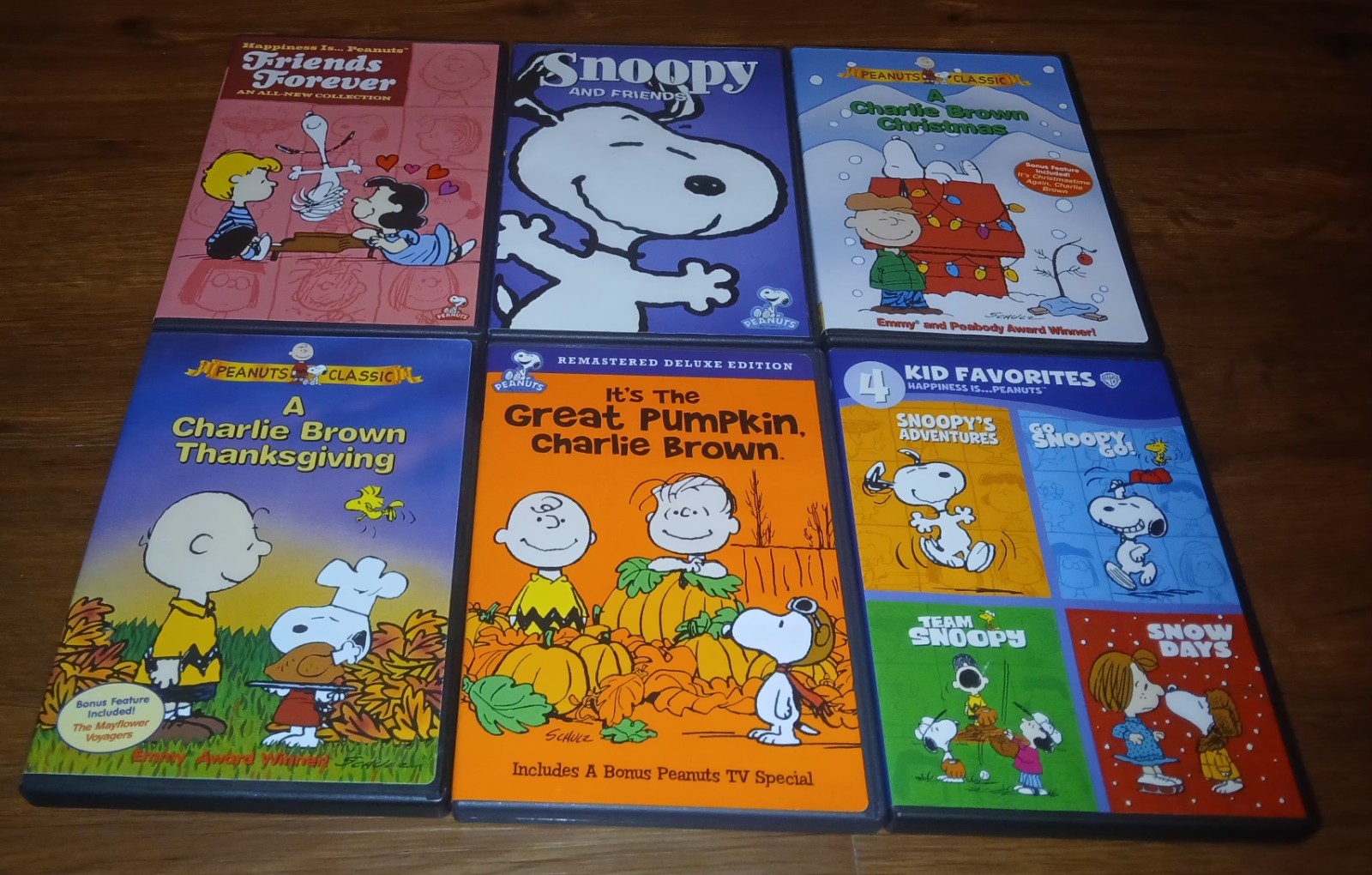 Peanuts DVD Lot of 9 Charlie Brown Snoopy Christmas Thanksgiving Pumpkin Snow
