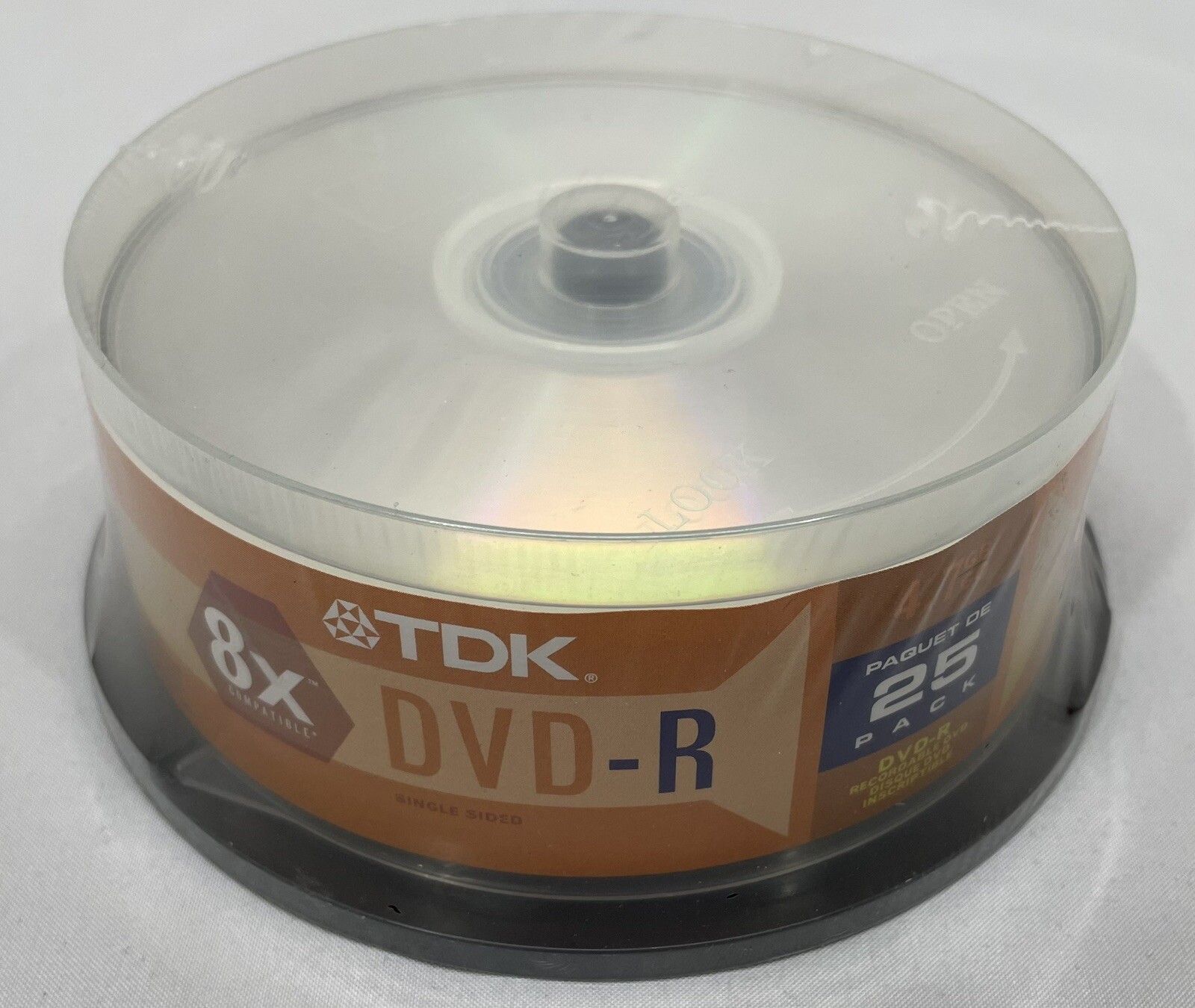 TDK 25 Pack DVD-R 4.7 GB 2X 120 Min Brand NEW Sealed! Spindle Pack Of 25 Discs!