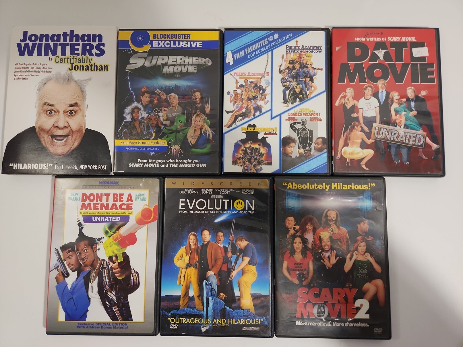 Lot Of 7 Comedy DVDs 10 Total Movies Lot Various Titles All Tested Work