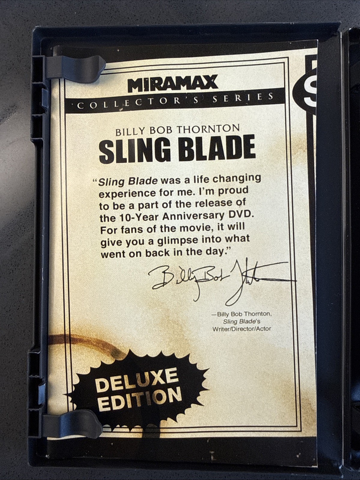 Sling Blade (Miramax DVD, 2005, 2 Disc Set) Billy Bob Thornton – W/Booklet