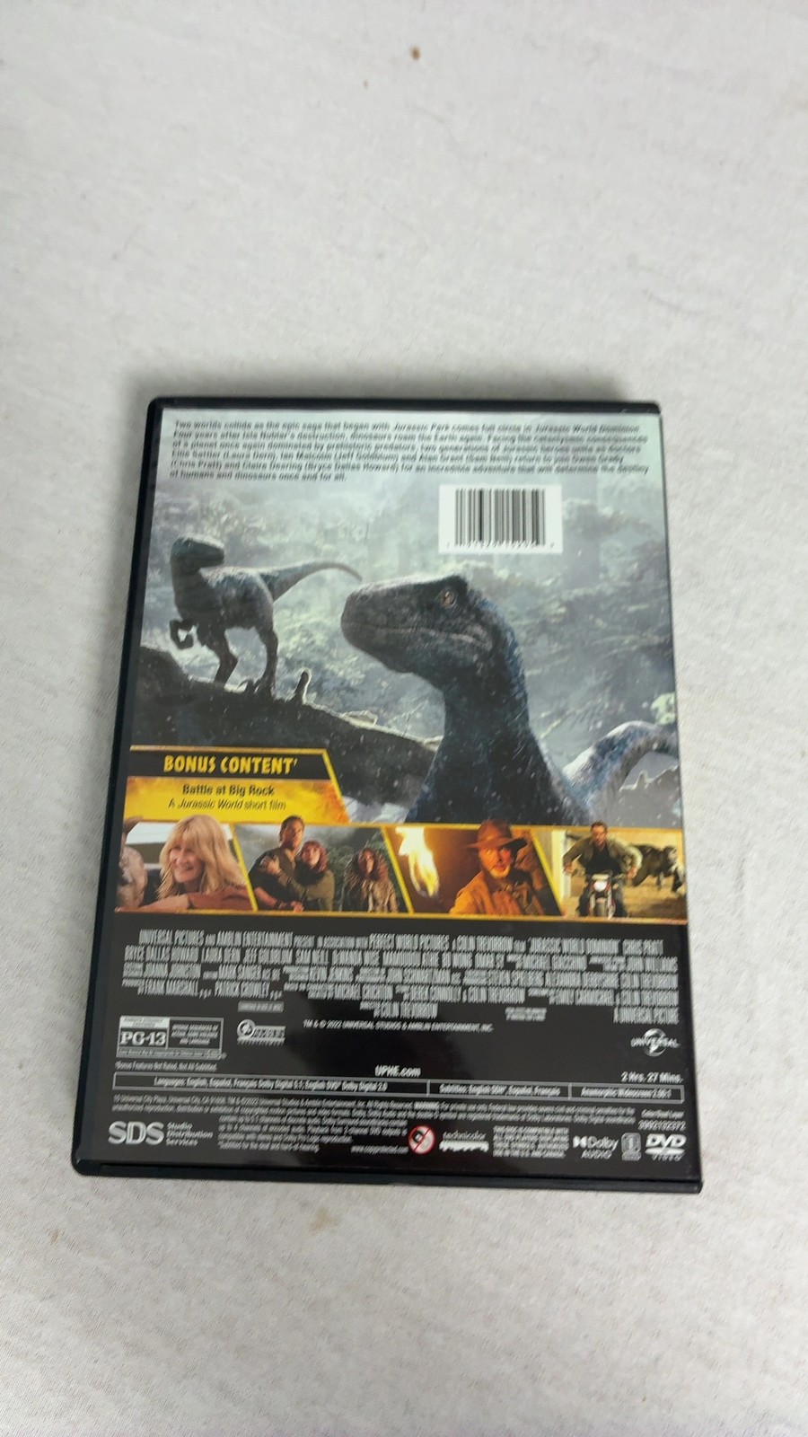 Universal Studios Jurassic World Dominion DVD **Buy 2+ Save 45%** Chris Pratt