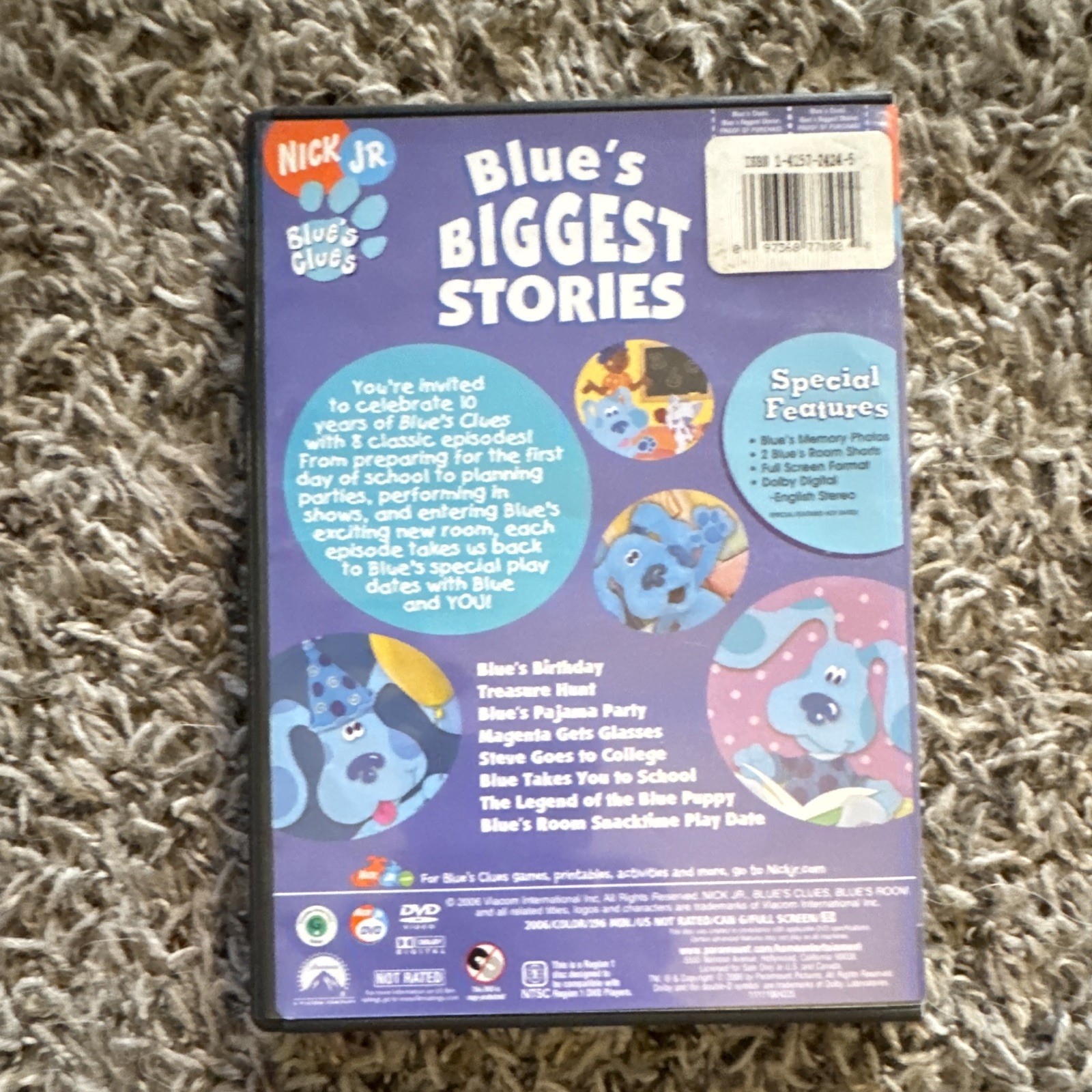 Nickelodeon Blue’s Clues: Blue’s Biggest Stories DVD Full Screen 4:3 NTSC