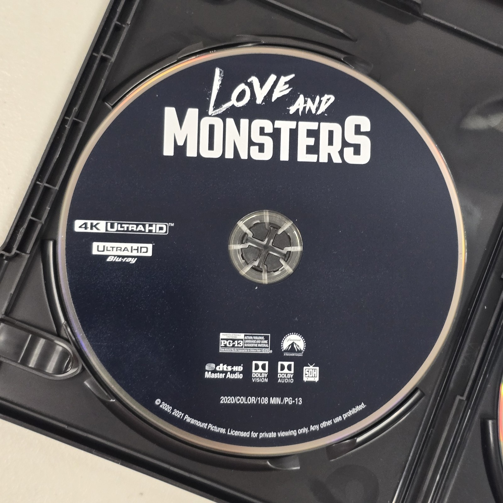 Love and Monsters (UHD + Blu-ray) [4K UHD] 2 Discs Minty Clean Ships FAST