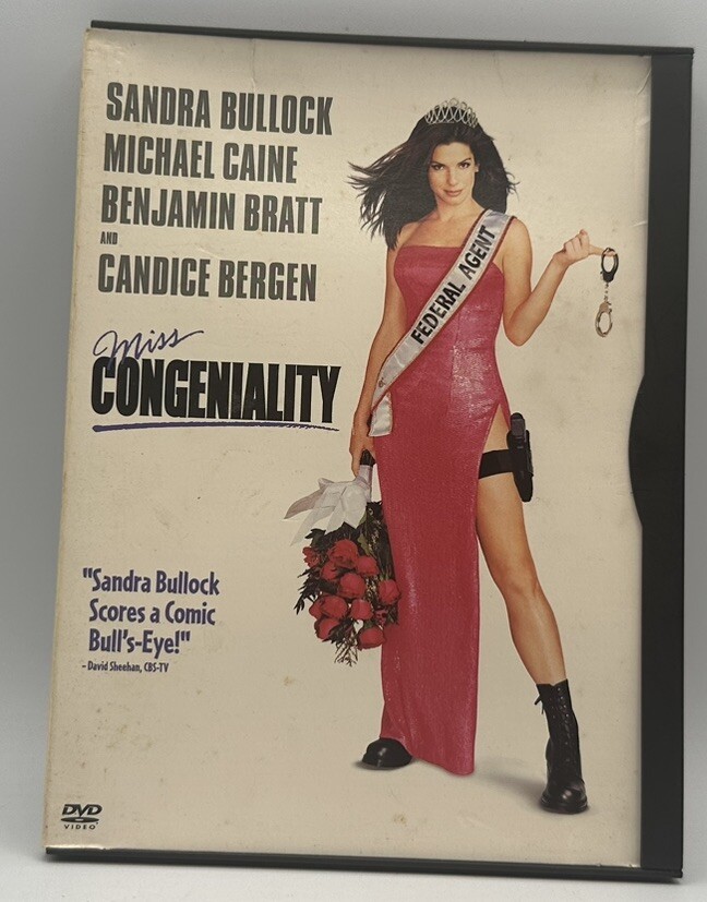 Miss Congeniality DVD Sandra Bullock Michael Caine Free Shipping 2000
