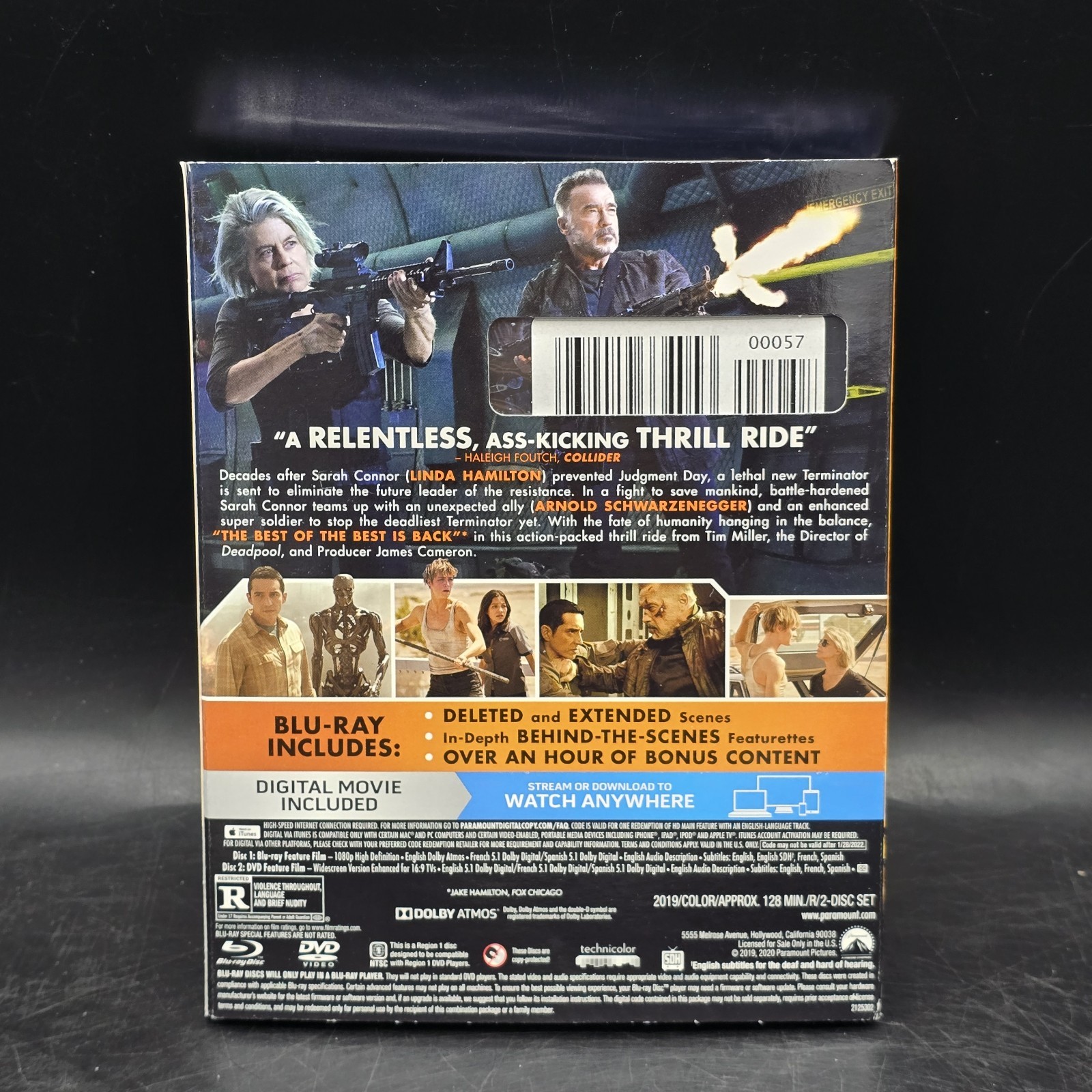 Terminator Dark Fate Blu-ray DVD Digital Slipcover Linda Hamilton Schwarzenegger