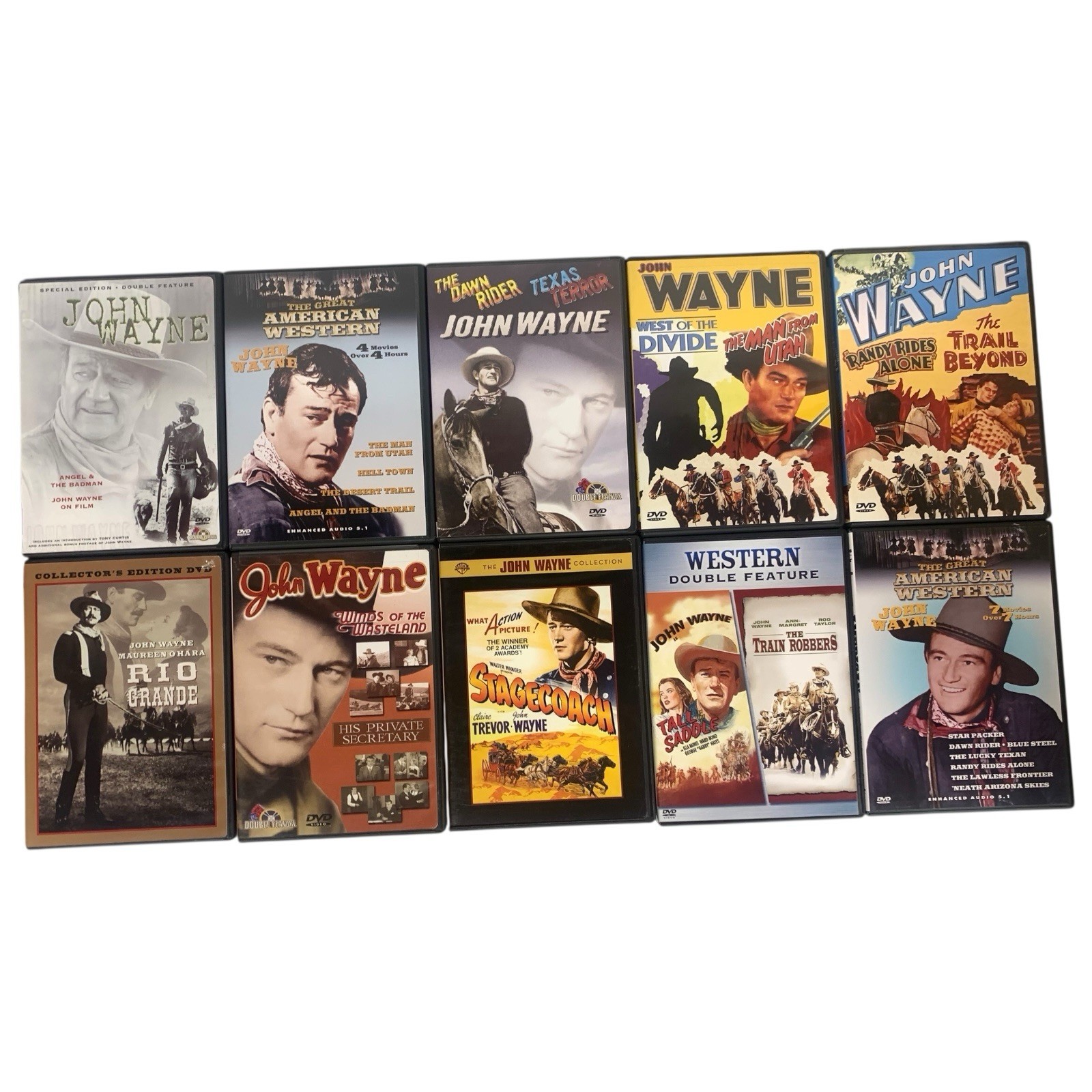Western DVD Lot of 10 TV Series Movies Box Sets John Wane Collection