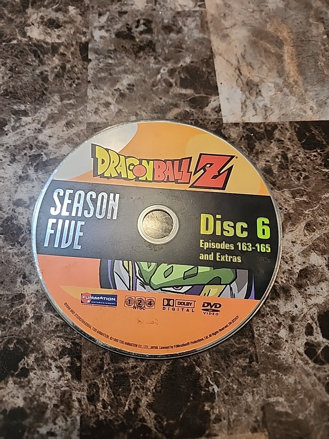 Dragon Ball Z Season 5 Disc 6 Episodes 163-165 Untested/ Scratched