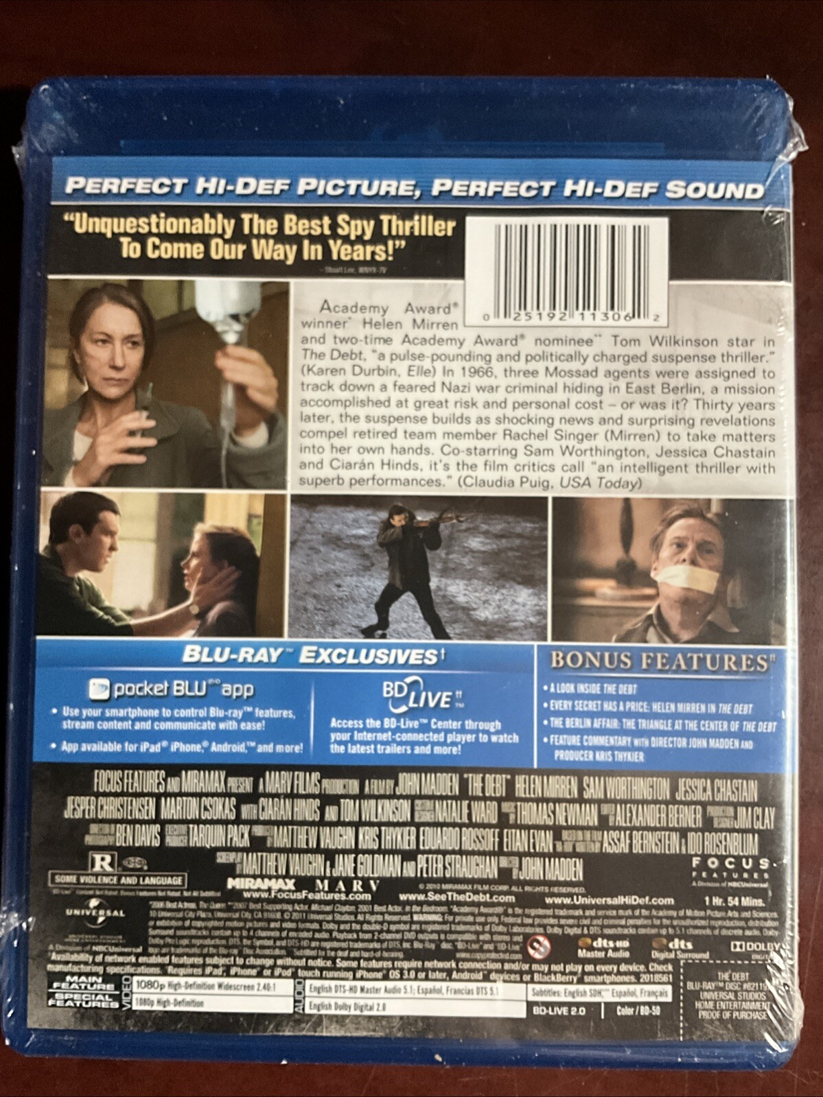 The Debt (Blu-ray, 2011)