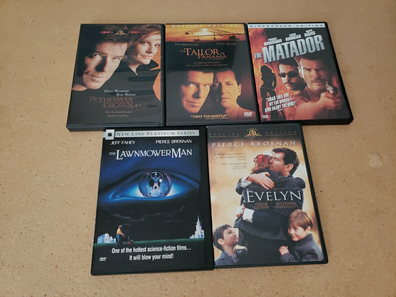 Lot Of 5 Pierce Brosnan Dvds Lawnmower Man Matador Evelyn Tailor Panama Thomas