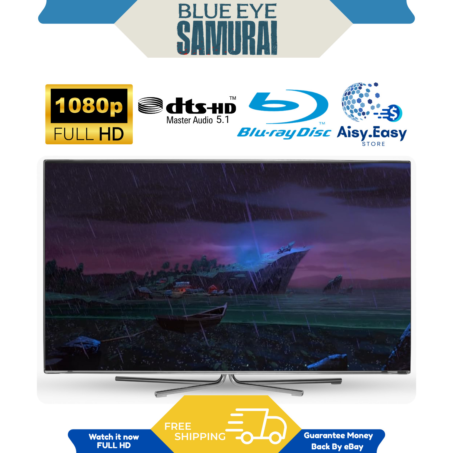 Blue Eye Samurai Animation Action Adventure History Drama Region Free Blu Ray