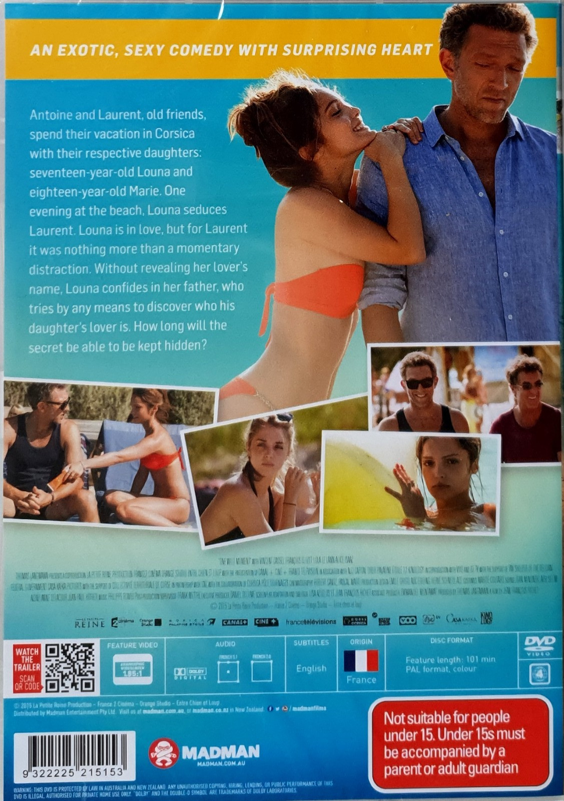One Wild Moment (2015) DVD Vincent Cassel, François Cluzet, Alice Isaaz, NEW