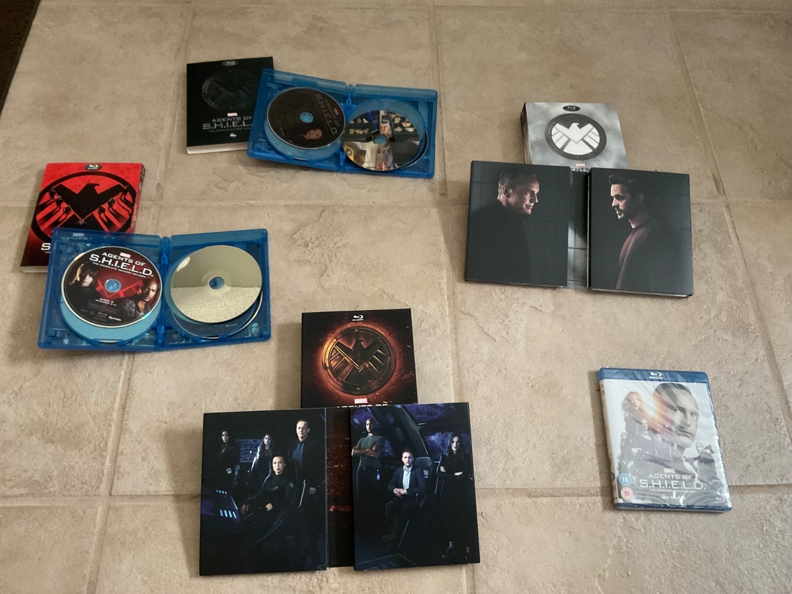 Marvel Agents of S.H.I.E.L.D. Seasons 1-5 Blu-ray (1,2,3,4 opened, 5 Brand New.