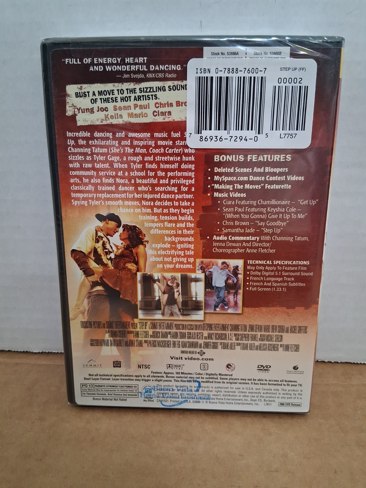Step Up (DVD/2006) Full screen Channing Tatum Jenna Dewan Mario