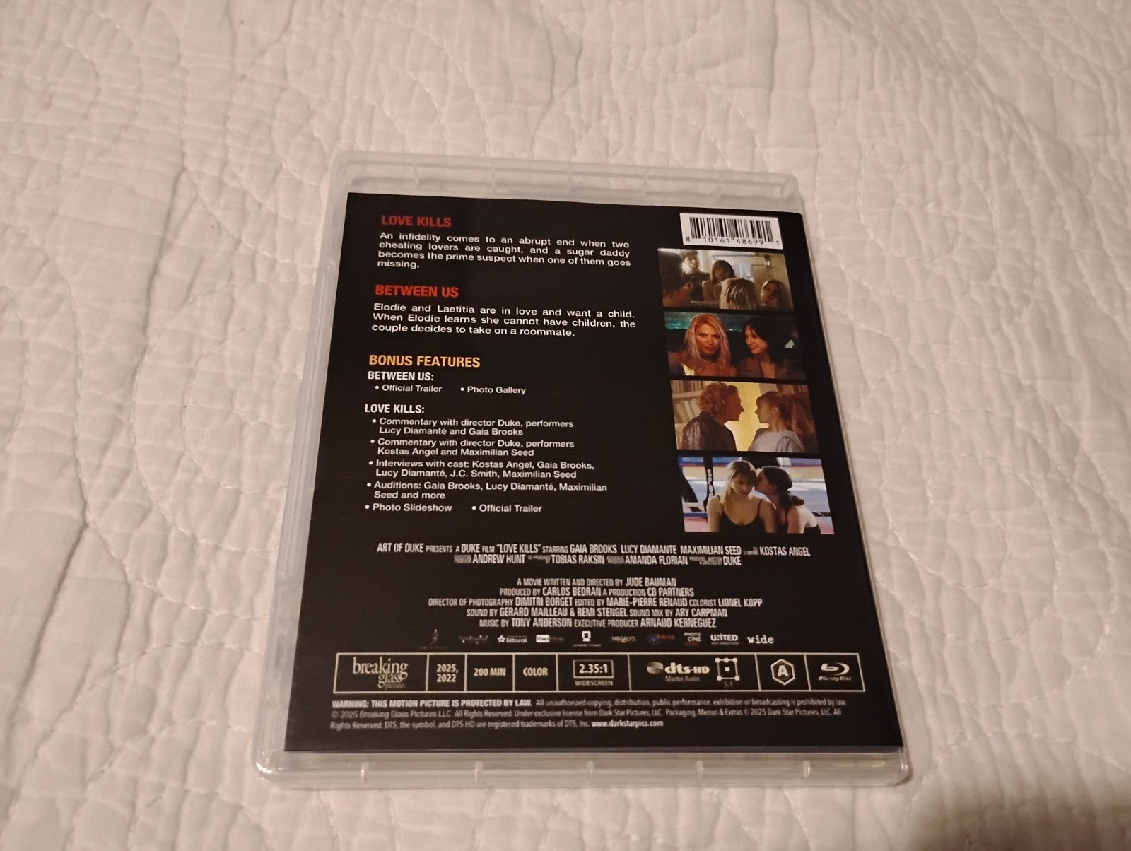Love Kills Between Us Double Feature Blu-ray Erotic Drama Lesbian LGBTQ