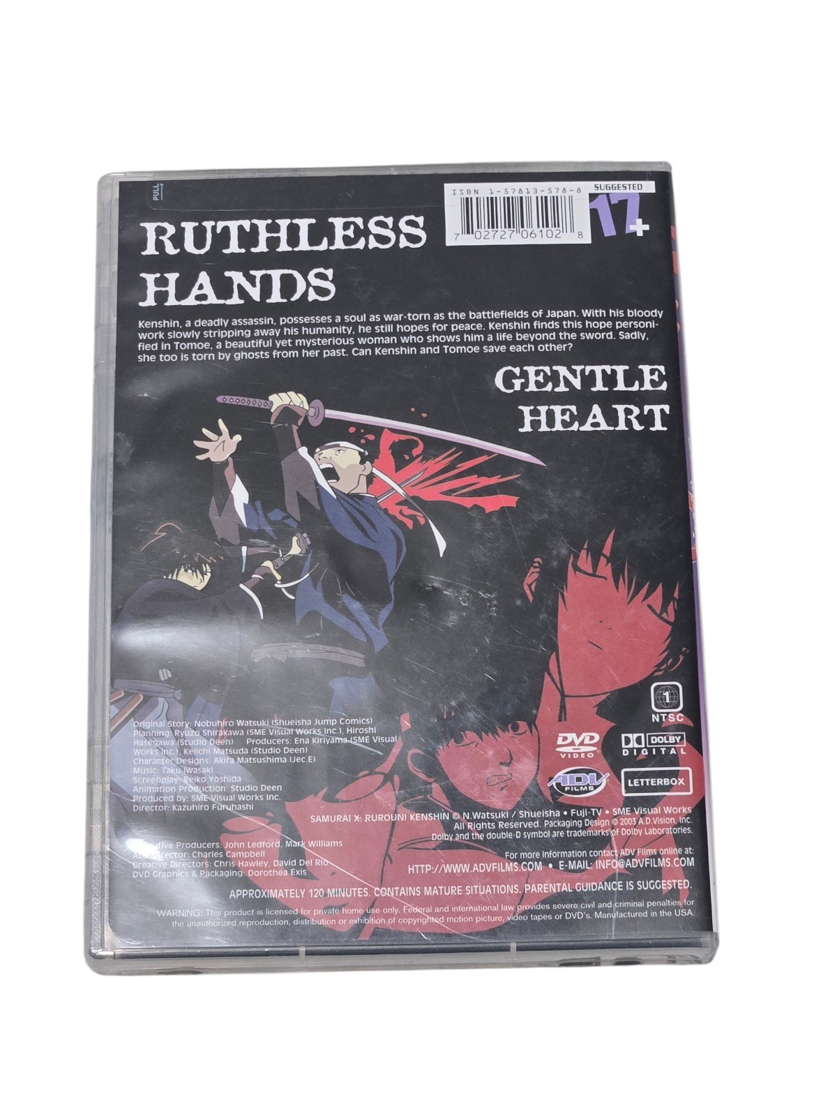 Samurai X: Trust & Betrayal Director’s Cut DVD Anime Rurouni Kenshin Franchise