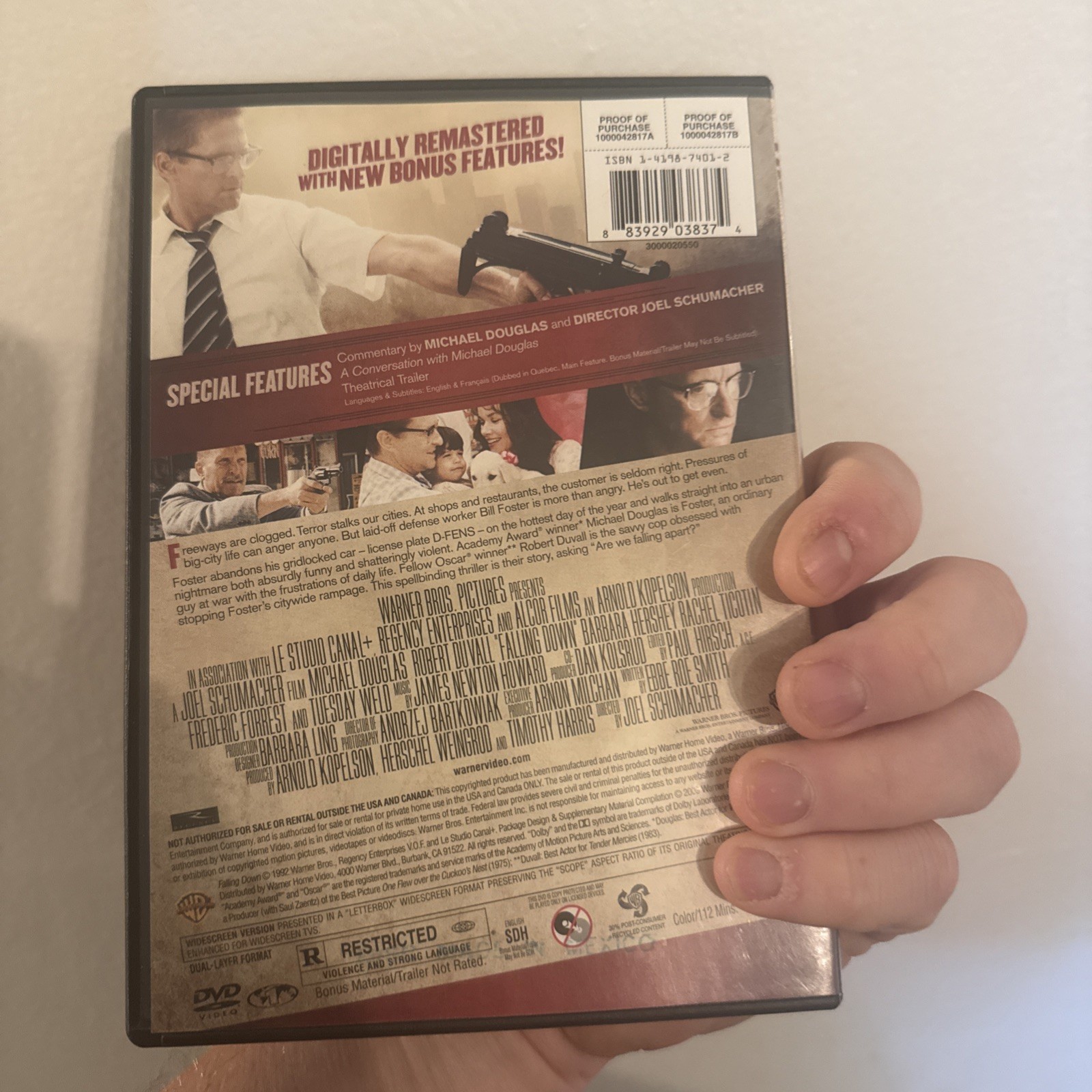Falling Down DVD 2009 WS Michael Douglas Robert Duvall Deluxe Edition L9