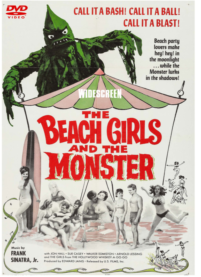 Beach Girls and the Monster 1965 DVD Horror Widescreen Jon Hall Sue Casey