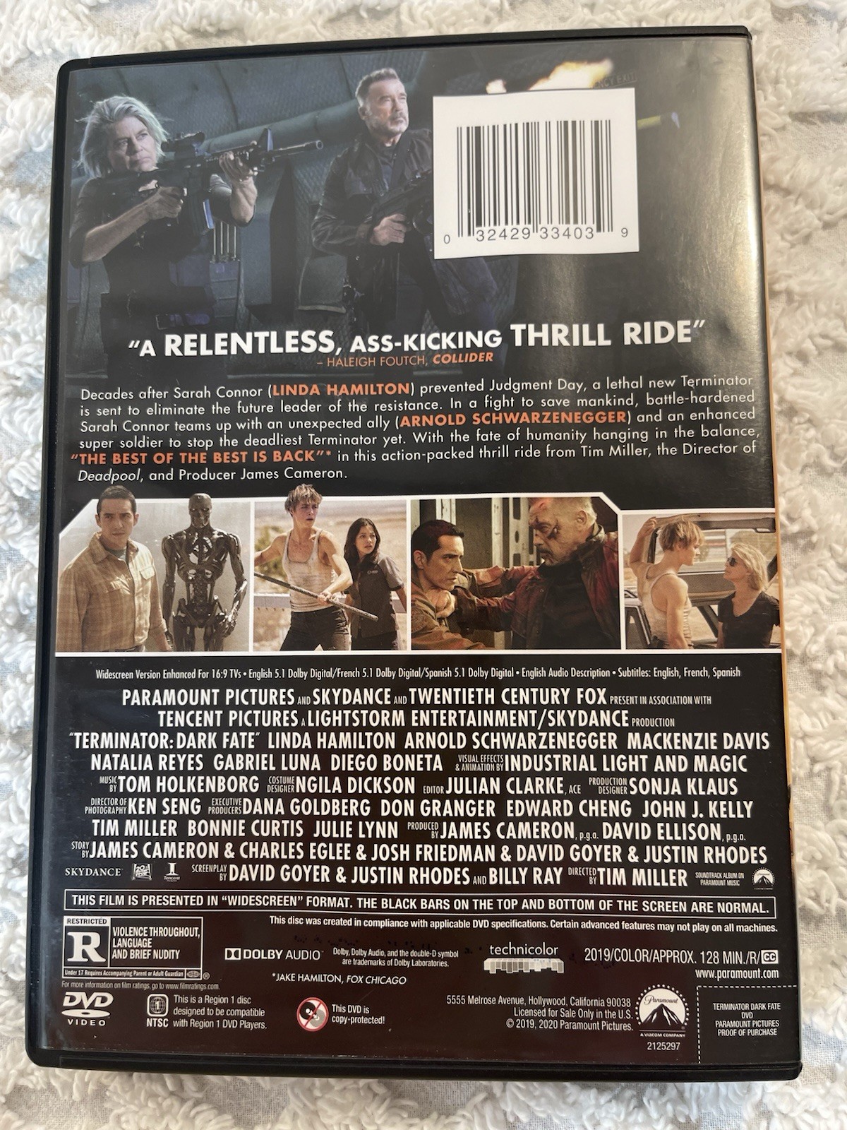 Terminator: Dark Fate DVD 2019 Release
