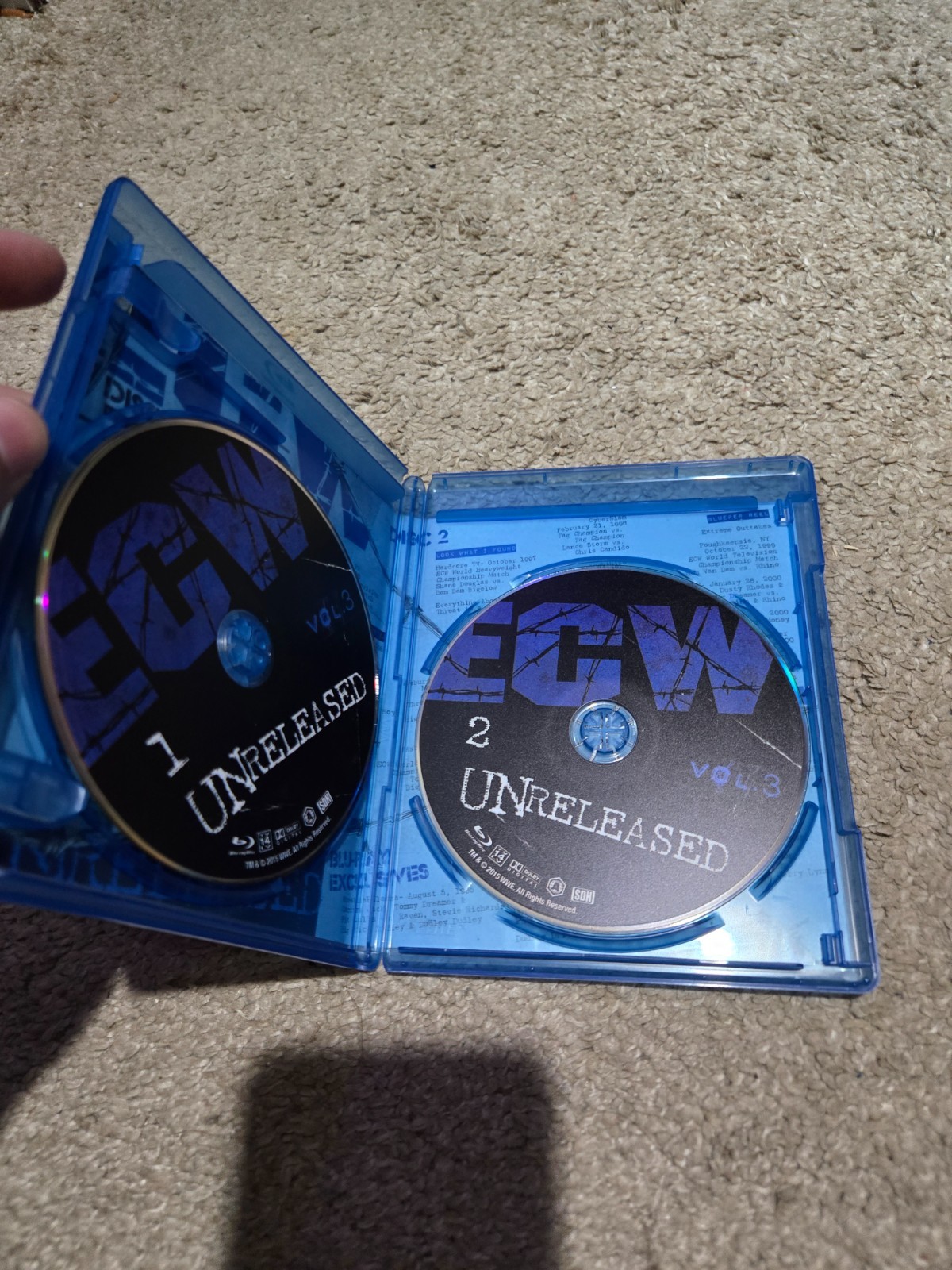ECW Unreleased Volumes 1-3 Blu-Rays