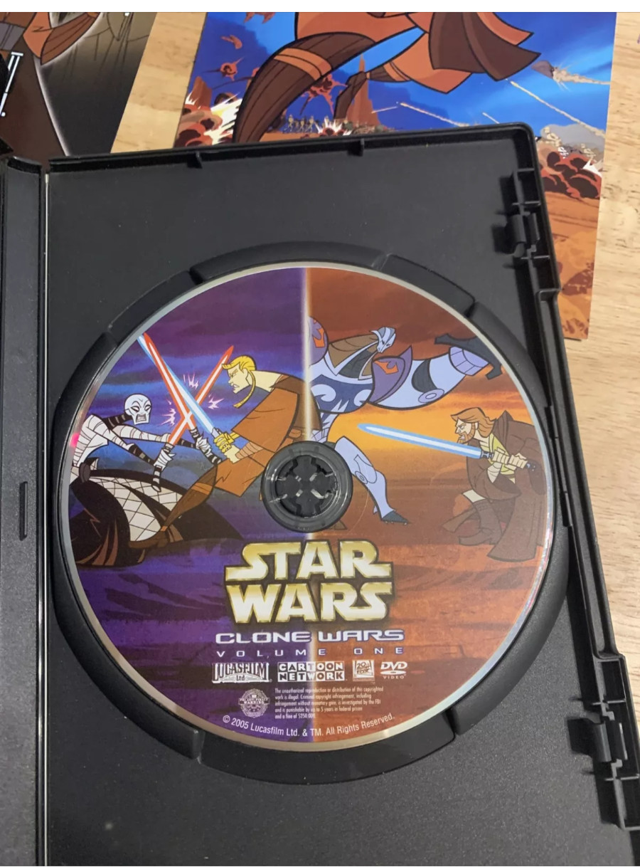 Star Wars Clone Wars 2003–2005 Vol 1 2 DVD Tartakovsky Insert -Authentic US !
