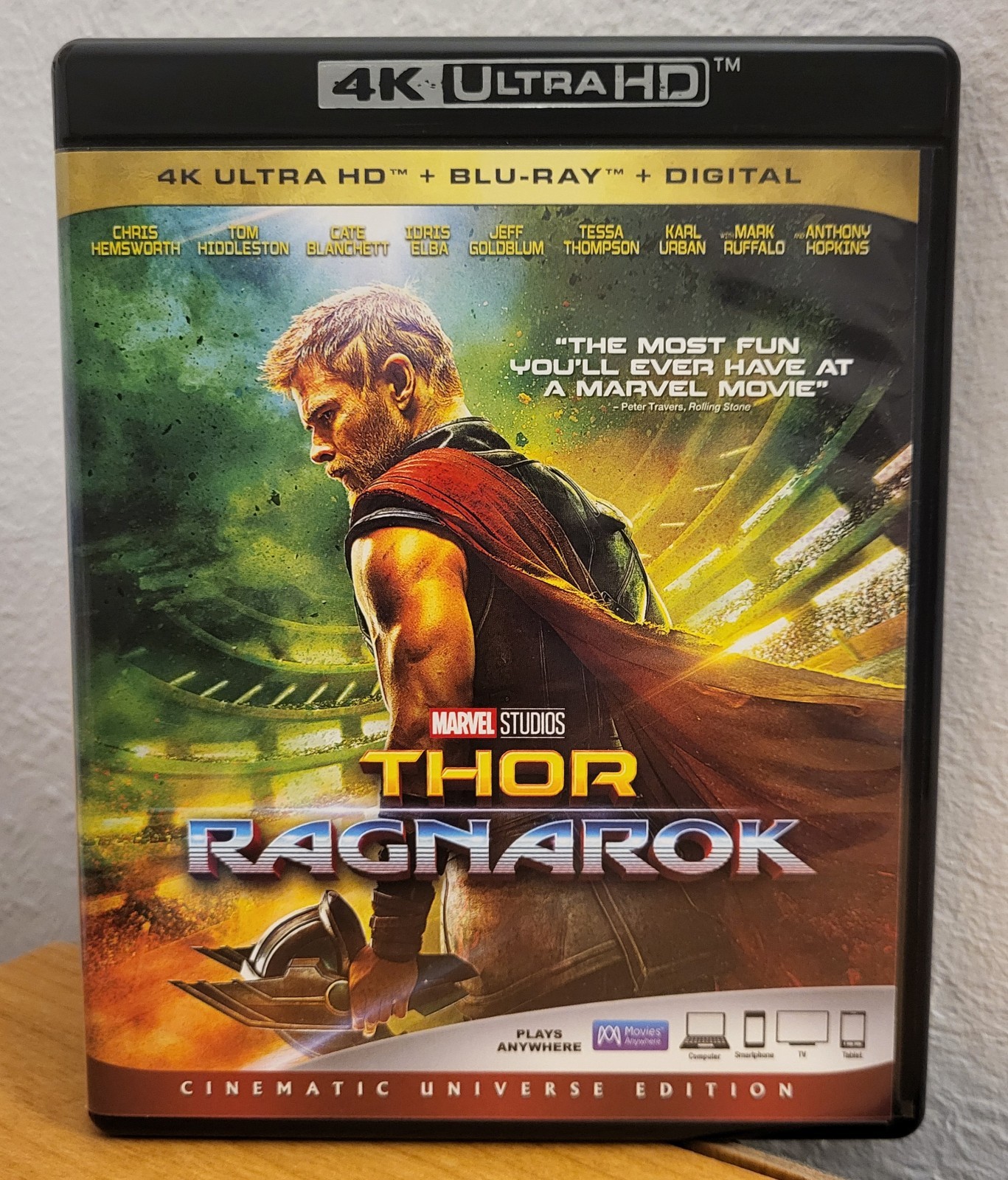 Thor: Ragnarok (2017) 4K UHD + Blu-ray, with Slipcover…No DC.