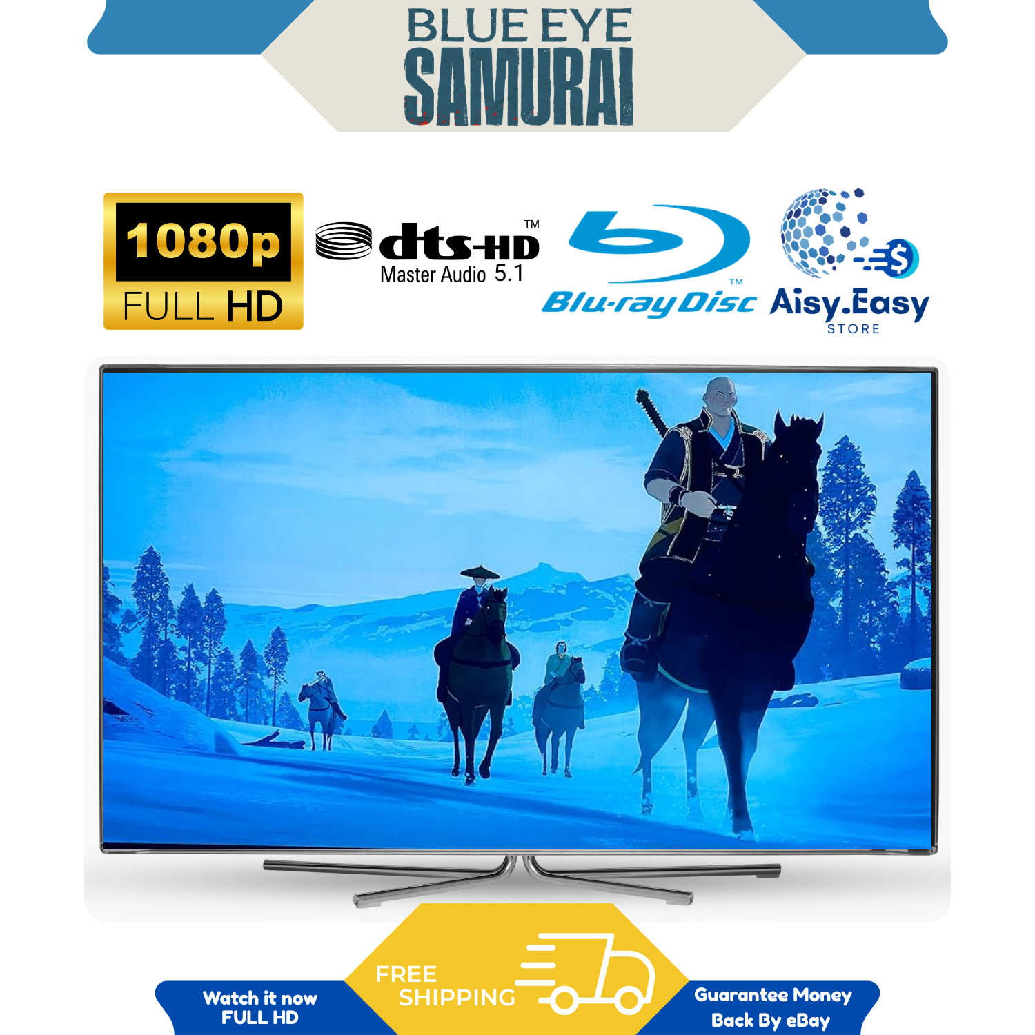 Blue Eye Samurai Animation Action Adventure History Drama Region Free Blu Ray