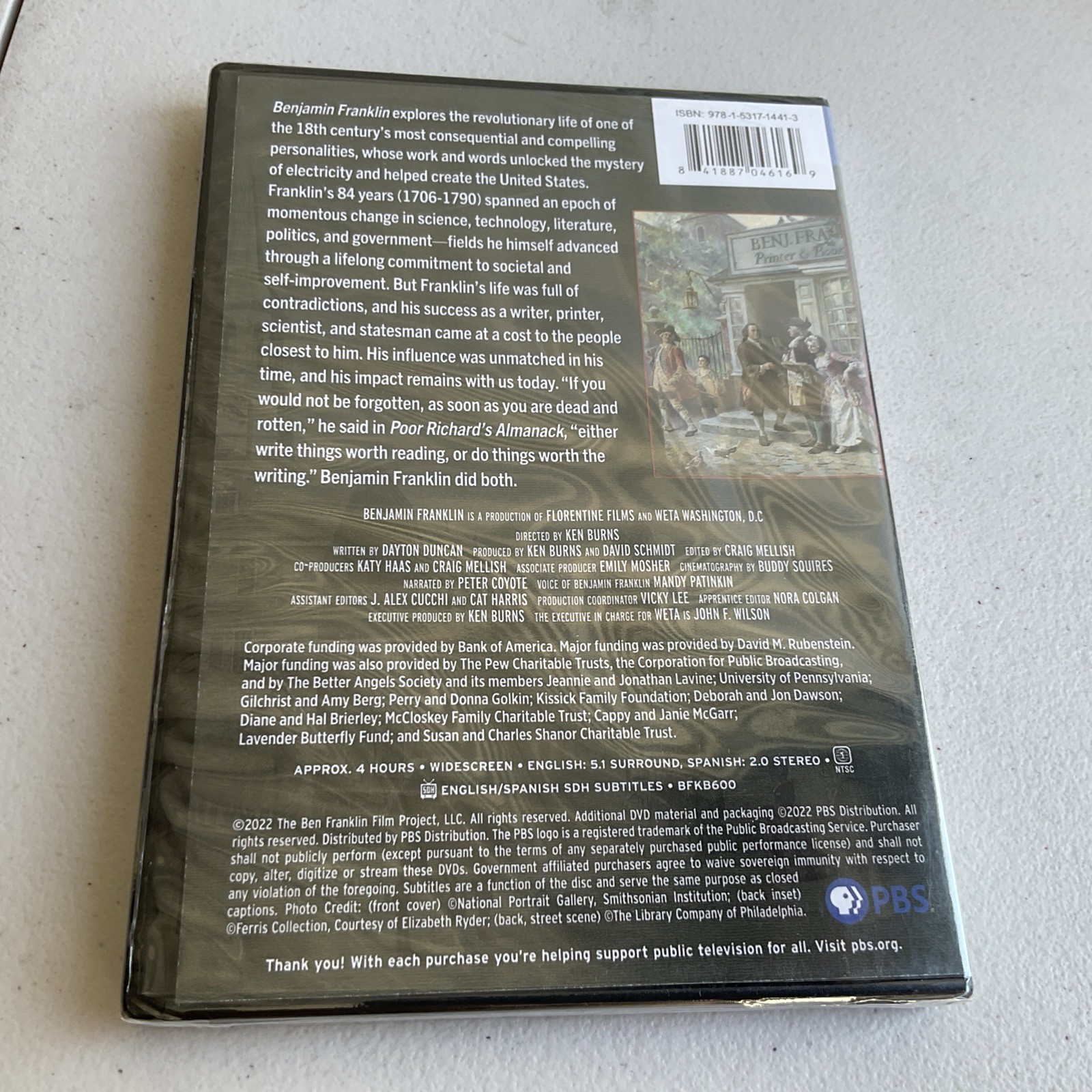 Benjamin Franklin (Ken Burns) (DVD, 2022) brand new sealed