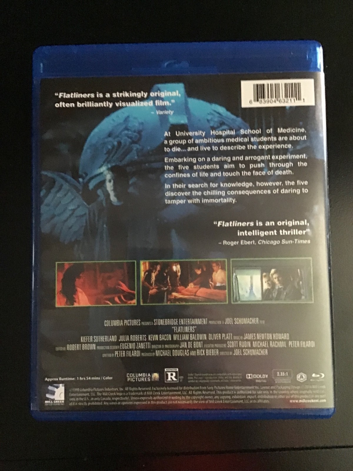 Flatliners (Blu-ray, 1990) Kiefer Sutherland, Kevin Bacon, Julia Roberts