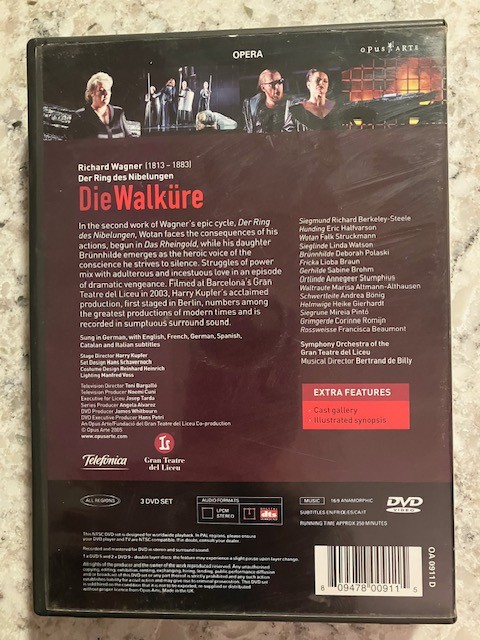 Die Walkure – Richard Wagner – Der Ring des Nibelungen 3 DVD set Free Shipping