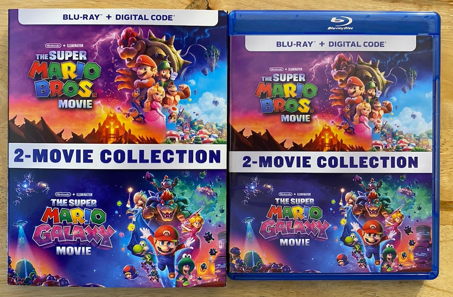 THE SUPER MARIO BROS. BLU RAY 2 MOVIE COLLECTION WITH SLIPCOVER SLEEVE GALAXY