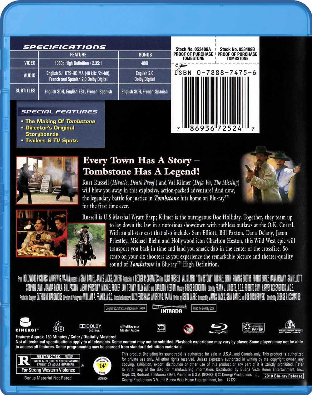 Tombstone (Blu-ray) NEW