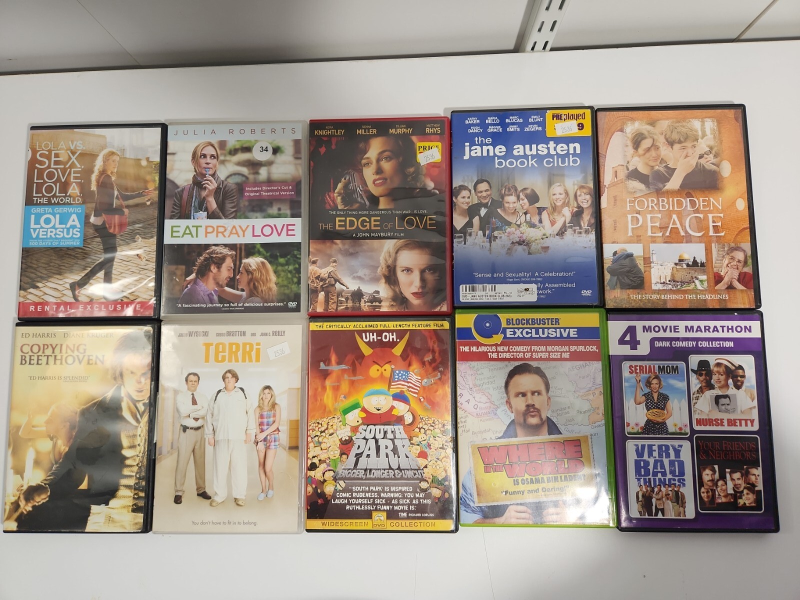 Lot of 10 Used ASSORTED DVD Movies