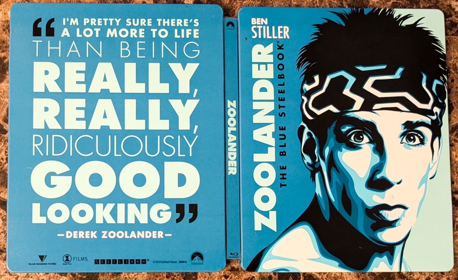 Zoolander (Blu-ray + Digital Copy, 2015, The Blue Steelbook) Ben Stiller