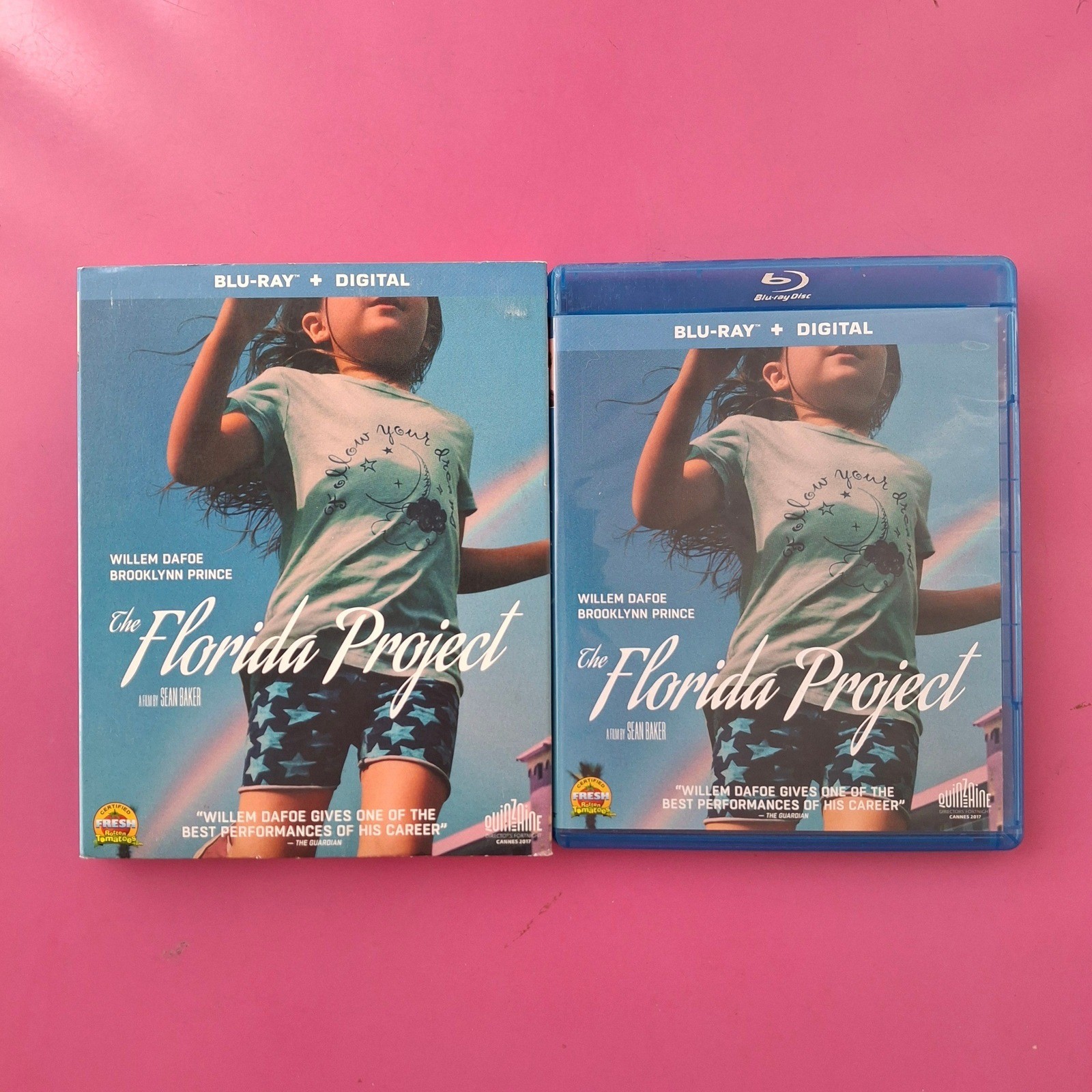 The Florida Project 2017 Blu-ray A24 Willem Dafoe Sean Baker Movie w/Slipcover