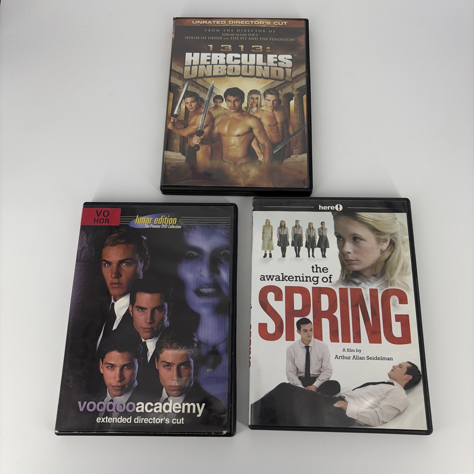 1313: Hercules Unbound, Awakening Of Spring, Voodoo Academy DVD lot LGBTQ movies