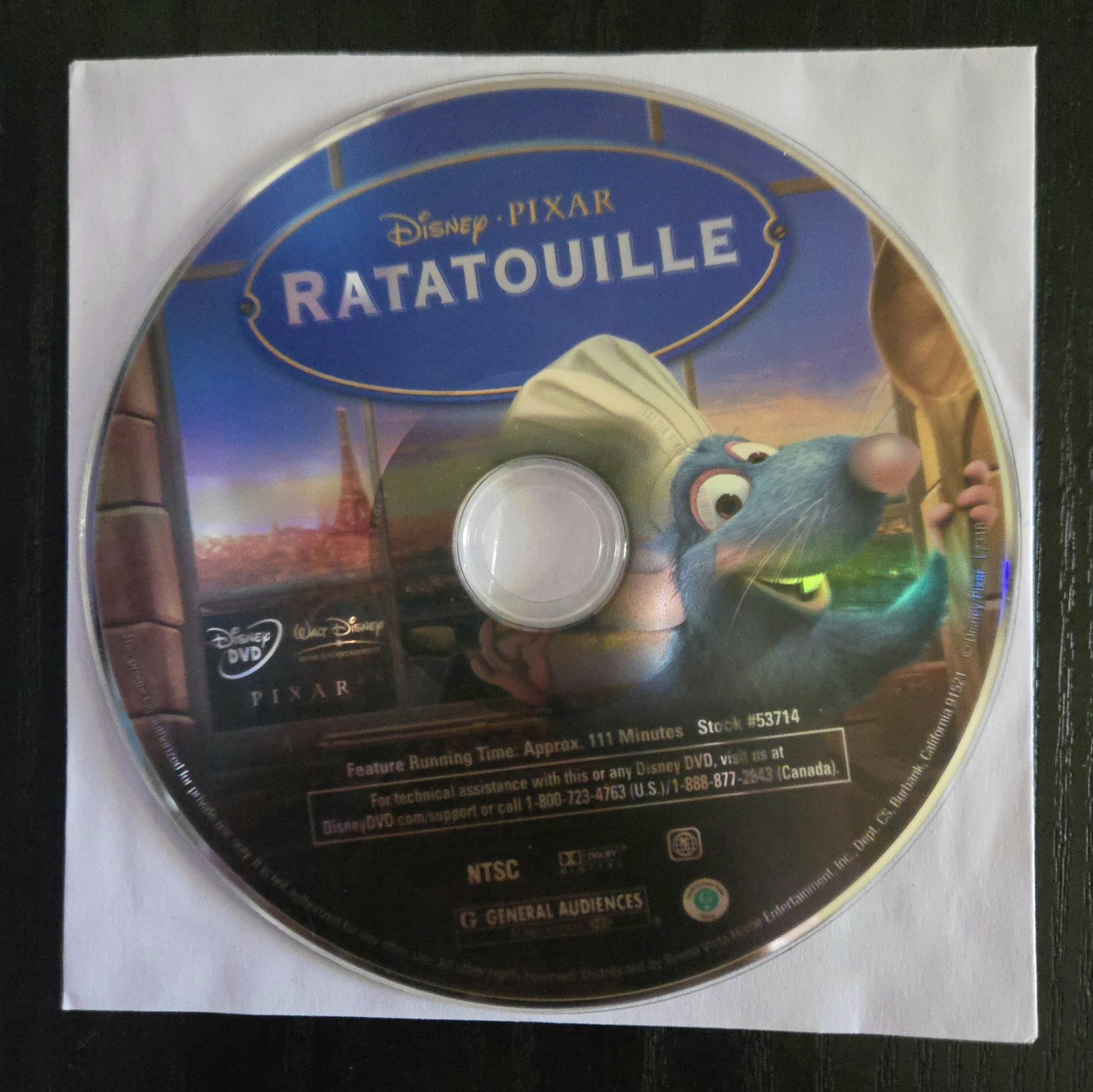 Ratatouille (2007) DVD Pixar Brad Bird animated family comedy movie