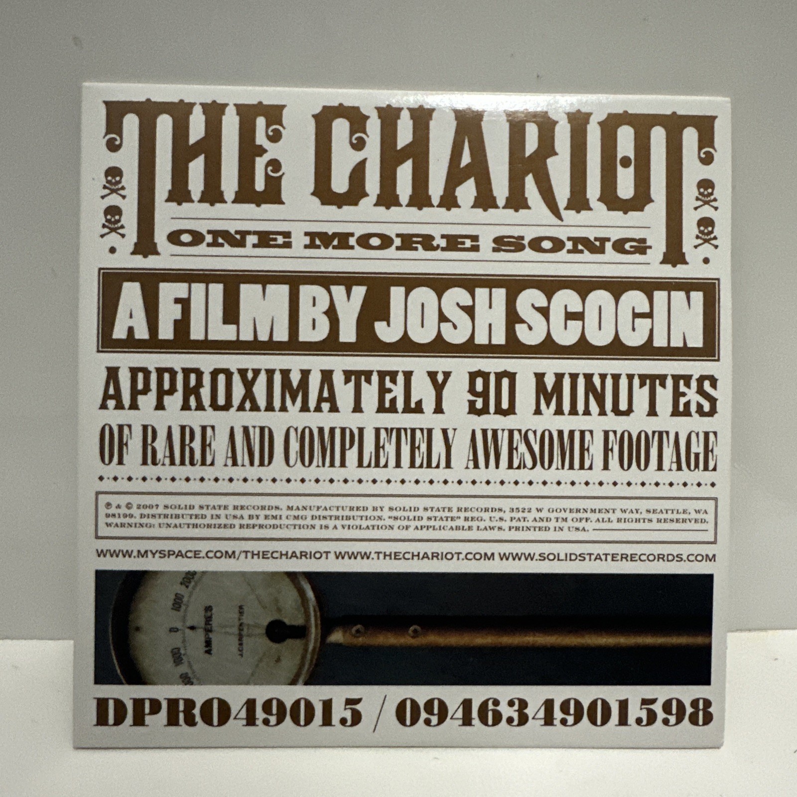 The Chariot One More Song DVD 90 Minutes Of Rare And Complete Awesome Footage