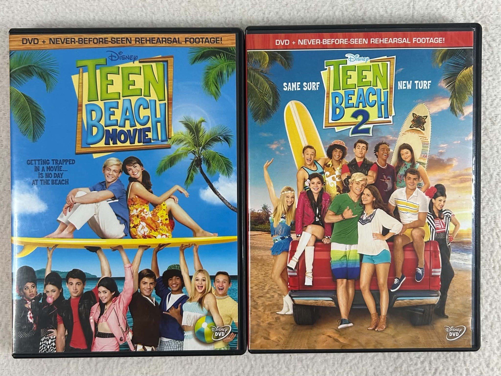 Teen Beach 1 & 2 DVD (2015, Disney) Family Musical RARE HTF OOP