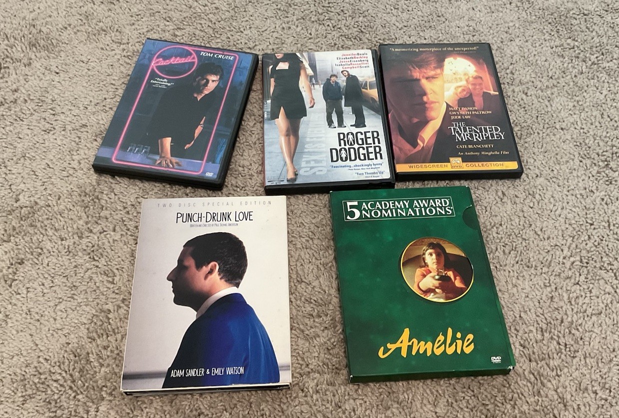Comedy Drama DVD Lot Cocktail Mr Ripley Roger Dodger Punch Drunk Love Amelie