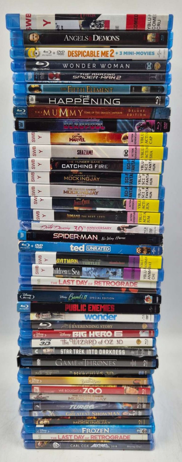 Lot of 40 Blu-ray & DVD Movies Action Sci-Fi Comedy Drama Mixed Condition Used