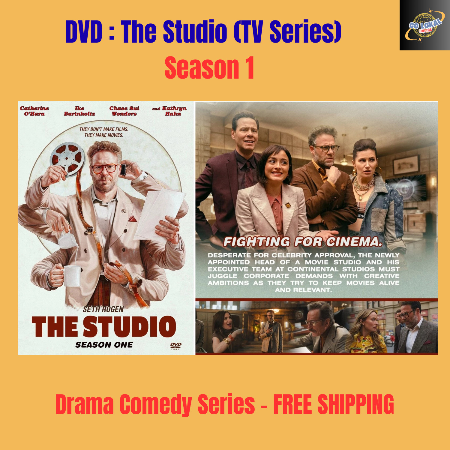 DVD The Studio | Season 1 2025 | Comedy Drama | Full HD Audio | FREE SHIPPING