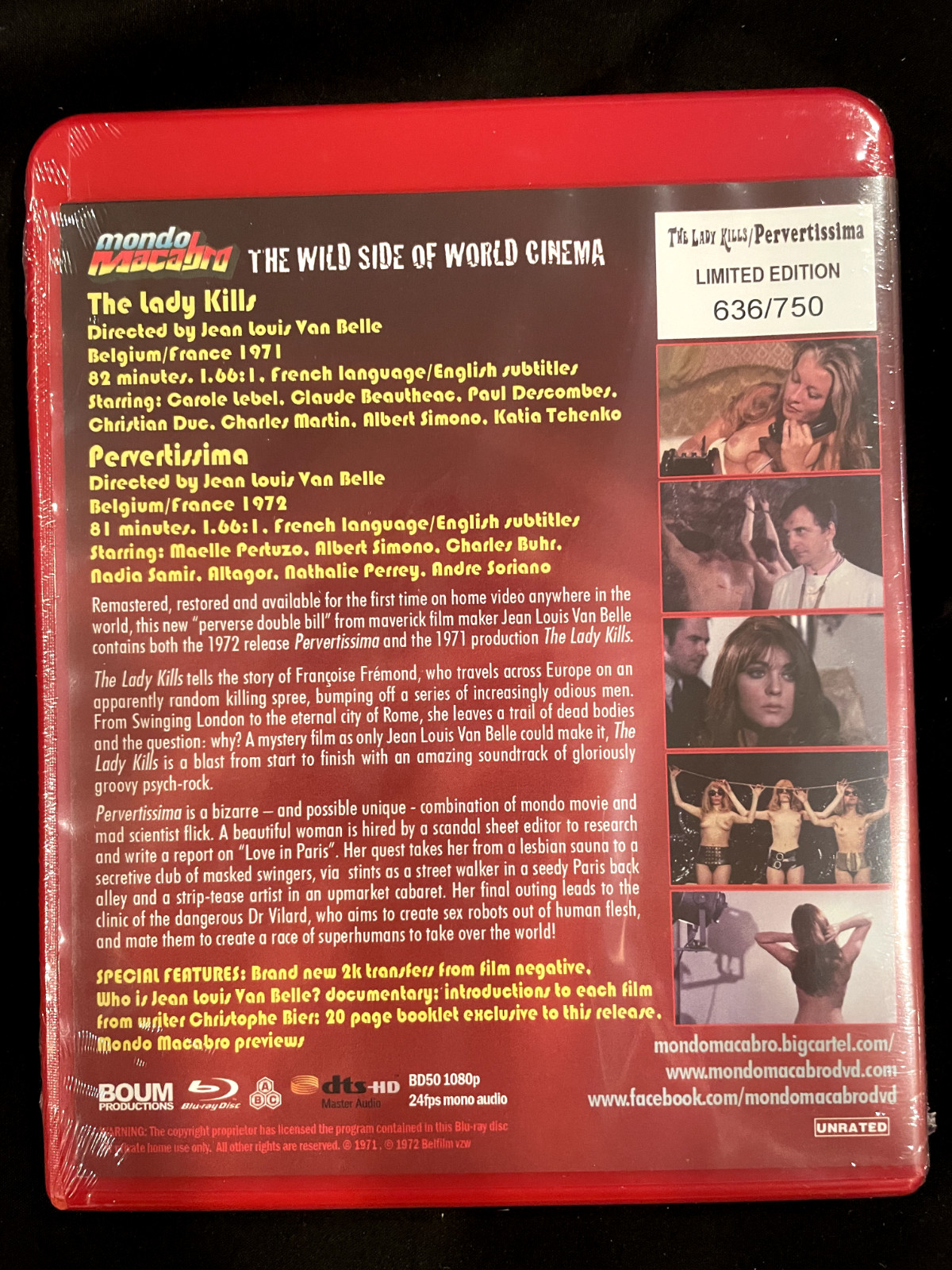 THE LADY KILLS / PERVERTISSIMA (RED CASE LIMITED EDITION BLU_RAY #636/#750) NEW!