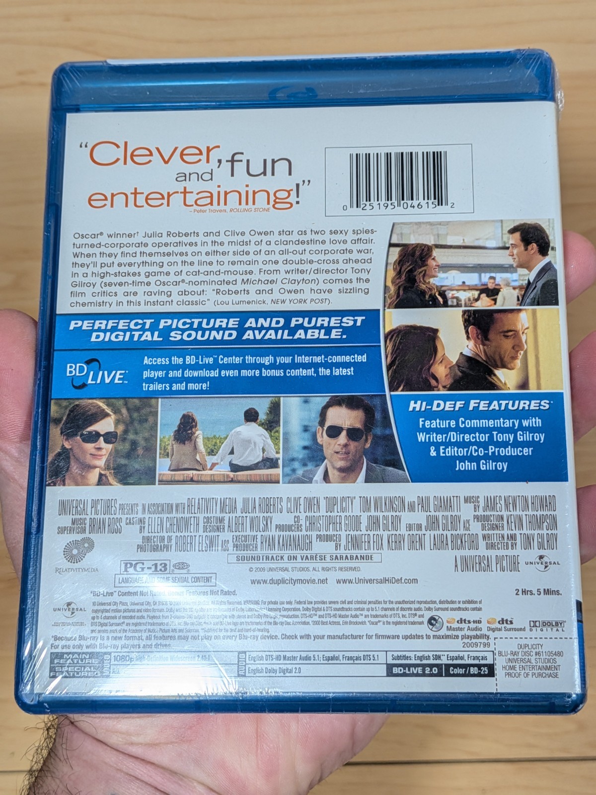 Duplicity (Blu-ray) Julia Roberts Clive Owen New Sealed